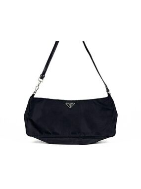 PRADA!⭐️RARE VINTAGE! Prada Black Clip Nylon and leather Bag! Offers welcome!